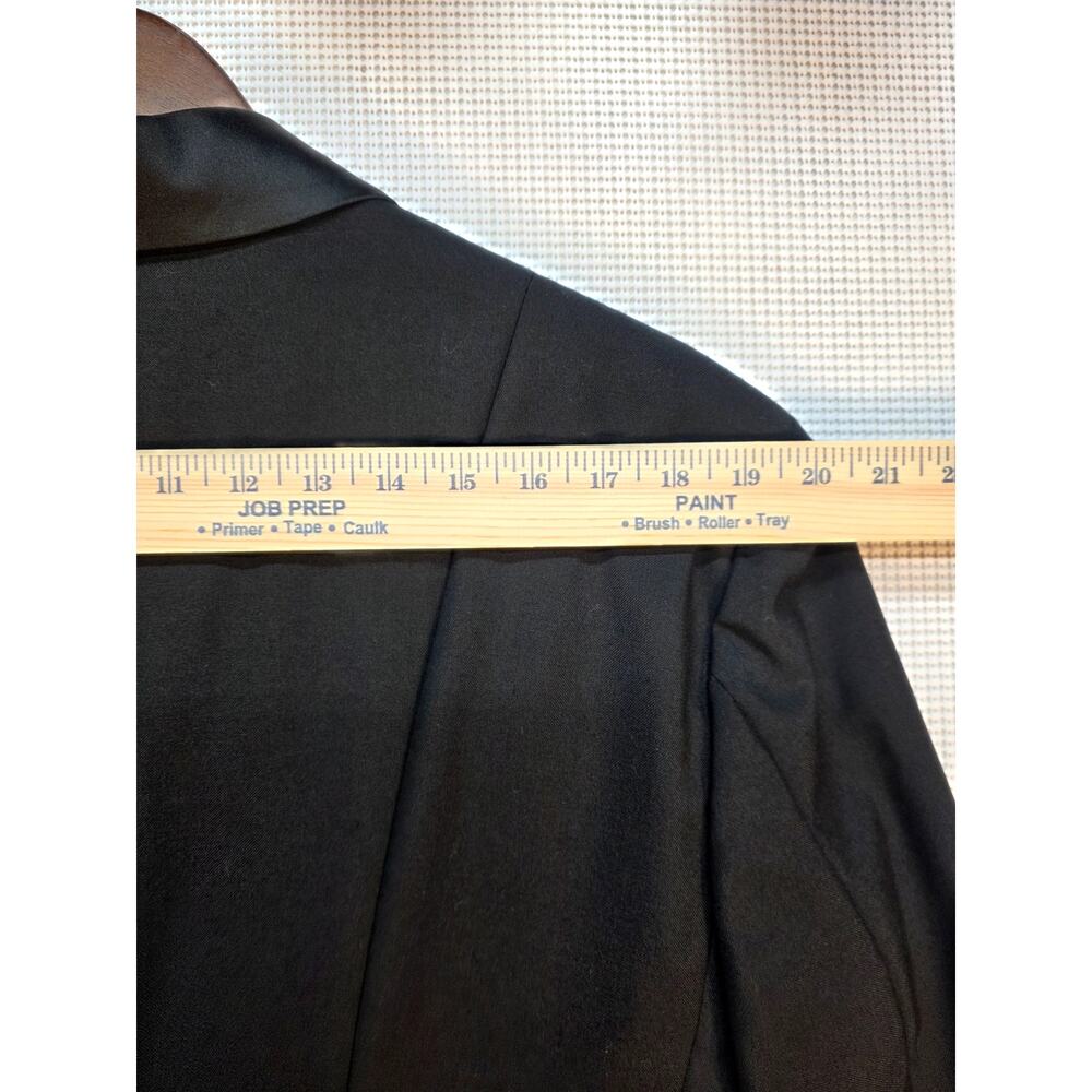 VTG 80s Lord West Black Tuxedo Tailcoat 41L Wool Shawl Lapel Formal Dress Jacket - Picture 12 of 12
